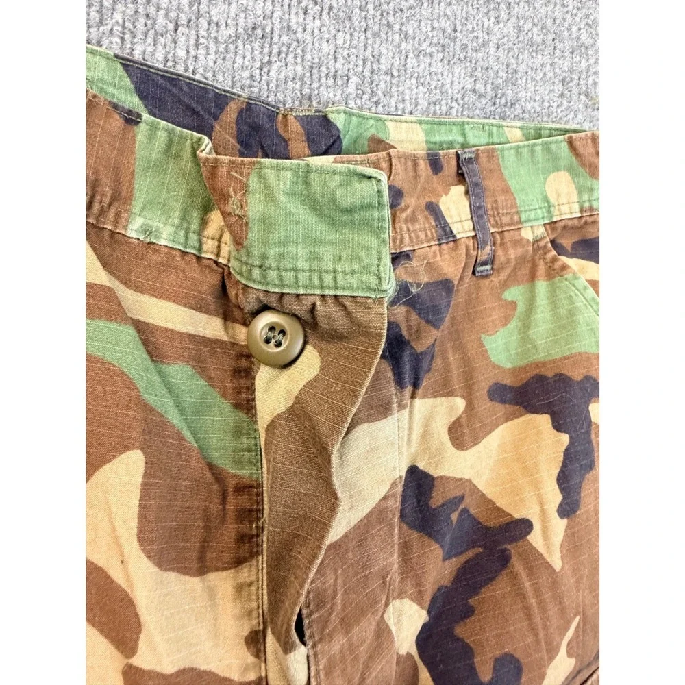 American Apparel Woodland Camo Cargo Pants Mens Small Long Tactical Workwear BDU